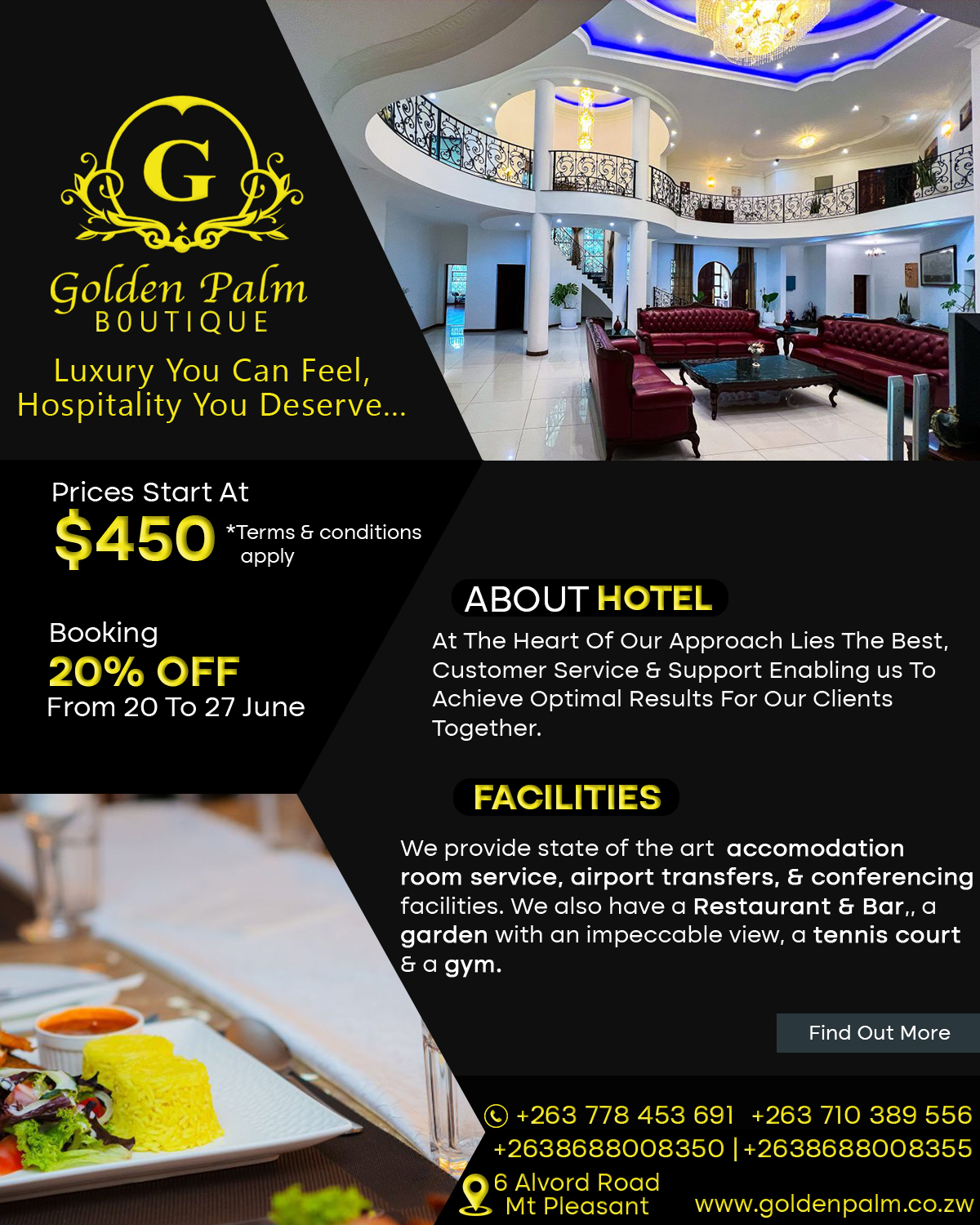 golden palm boutique flyer