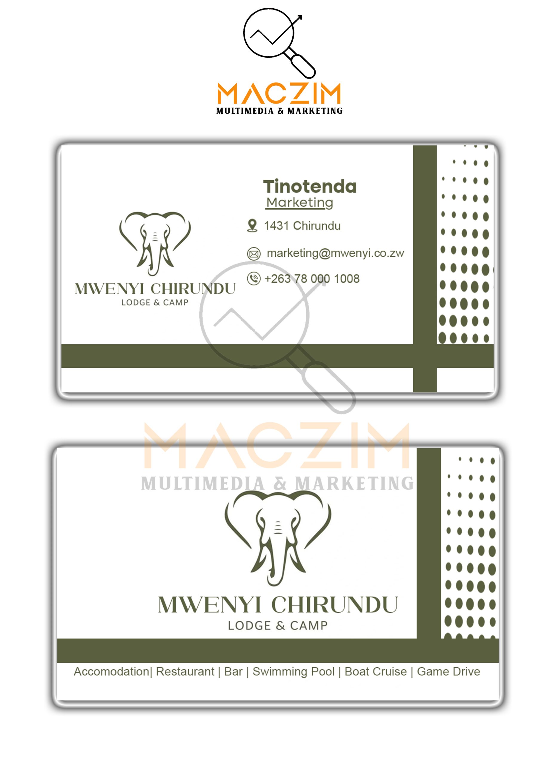 revised business card Tinotenda mwenyi chirundu